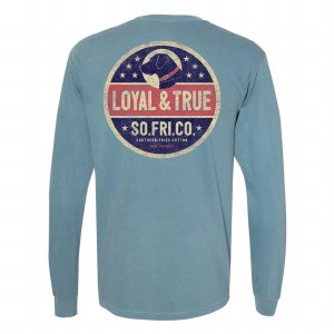 Southern Fried Cotton Red, White & Lab LONG Sleeve T-Shirt X-LARGE
